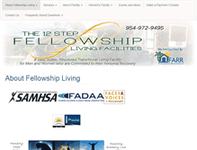 Tablet Screenshot of fellowshipliving.com